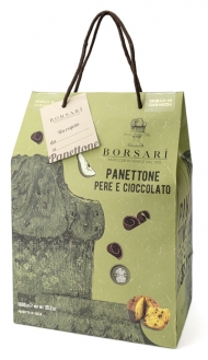 BORSARI PANETTONE SHOPPER KG.1 PERA CIOCCOLATO